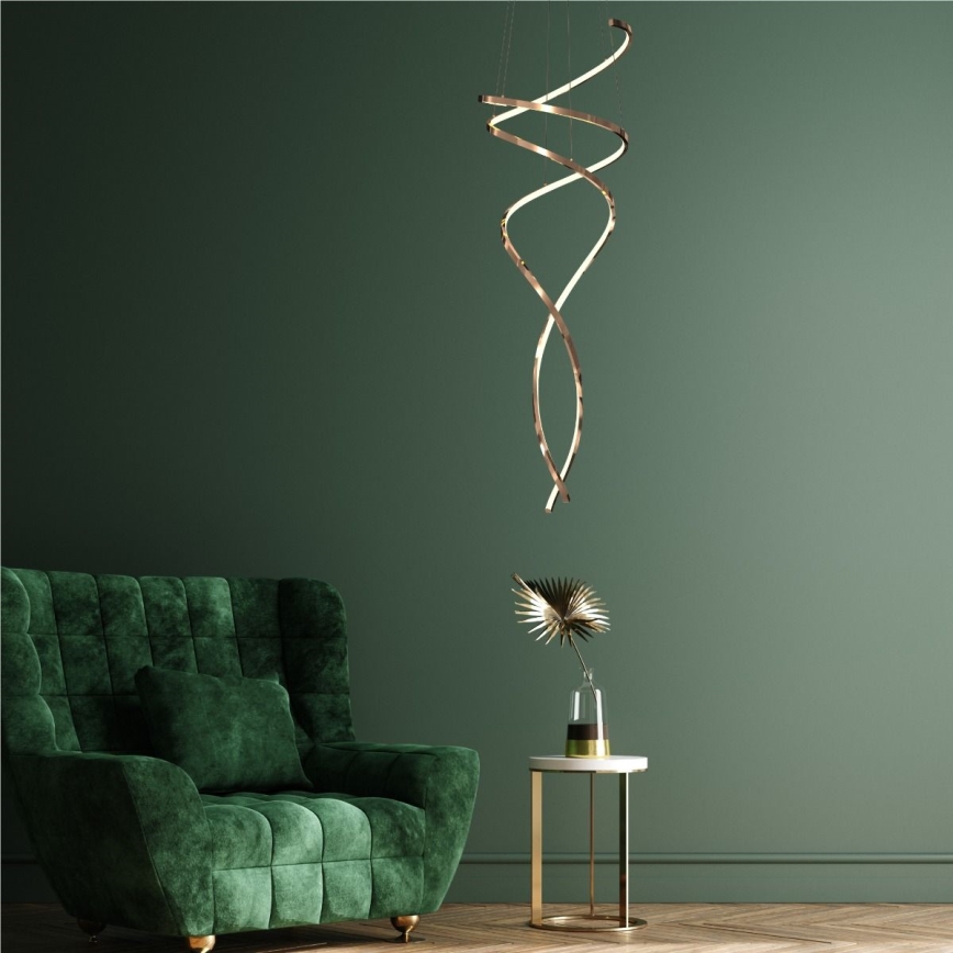Zuma Line - LED Stmievateľný luster na lanku LED/68W/230V 3000/4000/6000K rose gold + diaľkové ovládanie