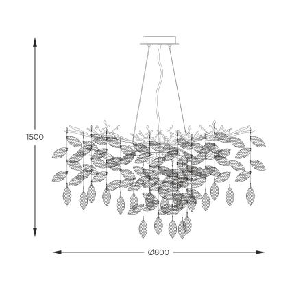 Zuma Line - Luster na lanku 10xG9/3,5W/230V lesklý chróm