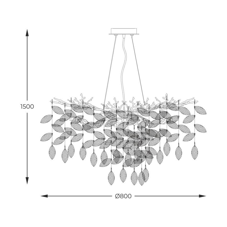 Zuma Line - Luster na lanku 10xG9/3,5W/230V lesklý chróm
