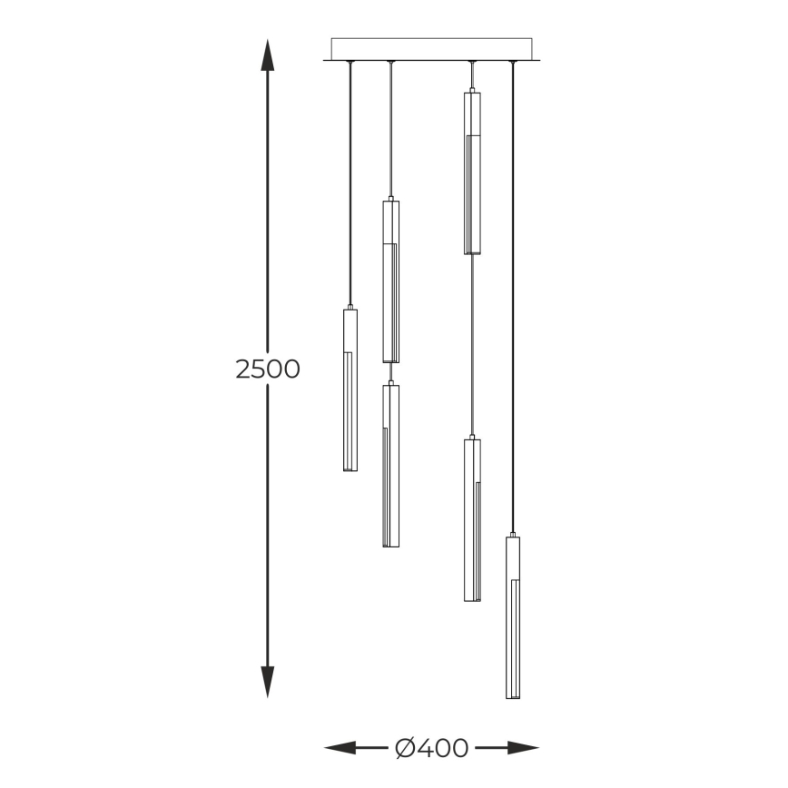 Zuma Line - LED Stmievateľný luster na lanku LED/25W/230V