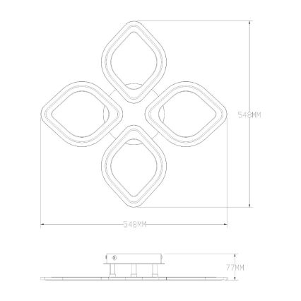 Zuma Line - LED Stmievateľné stropné svietidlo LED/30W/230V 3000-6000K čierna + diaľkové ovládanie