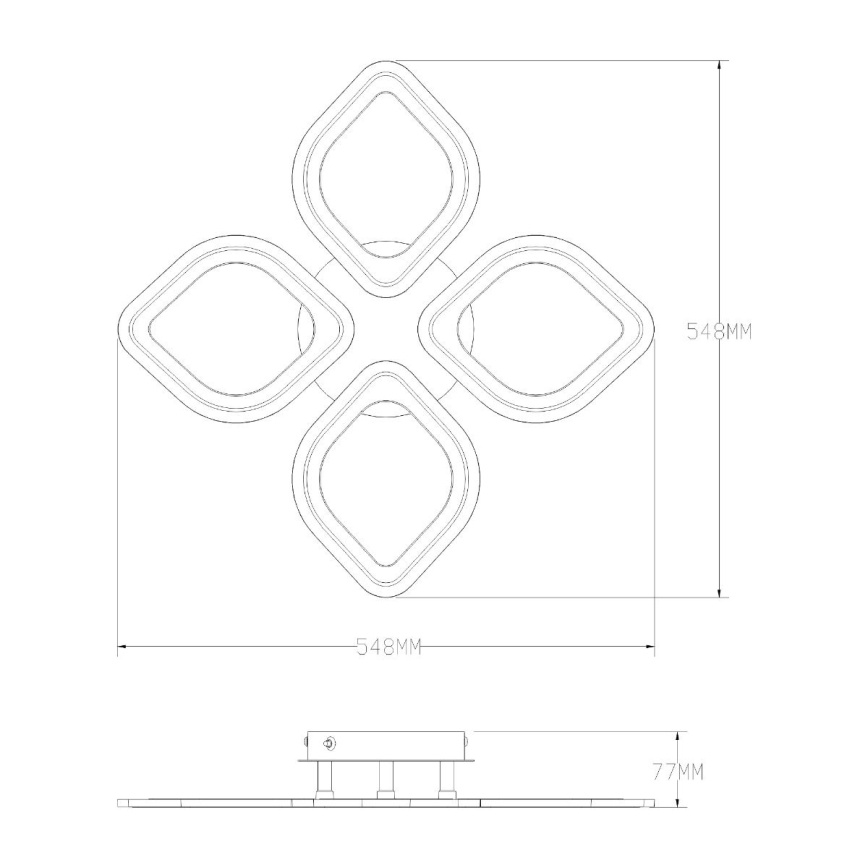 Zuma Line - LED Stmievateľné stropné svietidlo LED/30W/230V 3000-6000K čierna + diaľkové ovládanie
