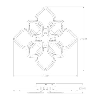 Zuma Line - LED Stmievateľné stropné svietidlo LED/75W/230V 3000-6000K čierna + diaľkové ovládanie