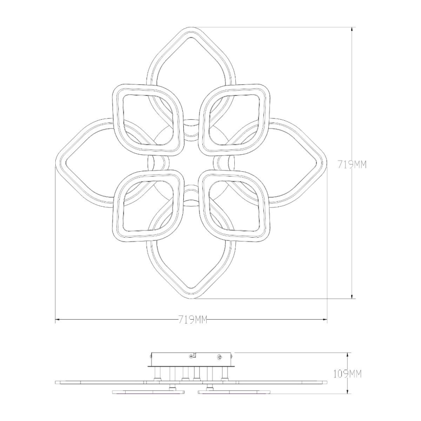 Zuma Line - LED Stmievateľné stropné svietidlo LED/75W/230V 3000-6000K biela + diaľkové ovládanie