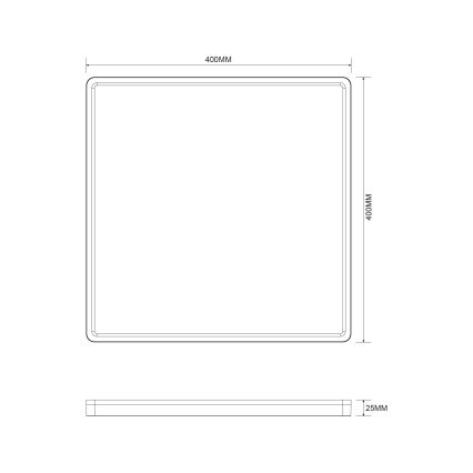 Zuma Line - LED Stmievateľné stropné svietidlo LED/38W/230V + LED/12W 3000/4000/5500K 40x40 cm čierna