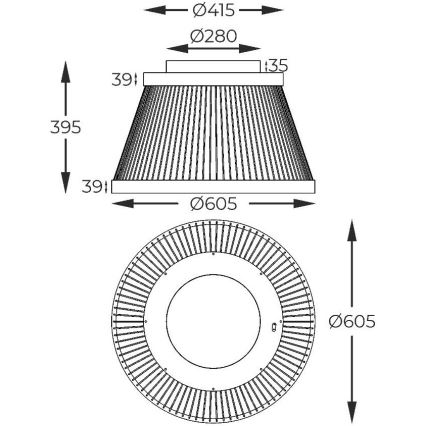 Zuma Line - LED Stmievateľné stropné svietidlo LED/32W/230V 2700-6000K čierna + diaľkové ovládanie