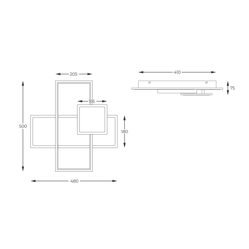 Zuma Line - LED Stmievateľné stropné svietidlo LED/46W/230V čierna