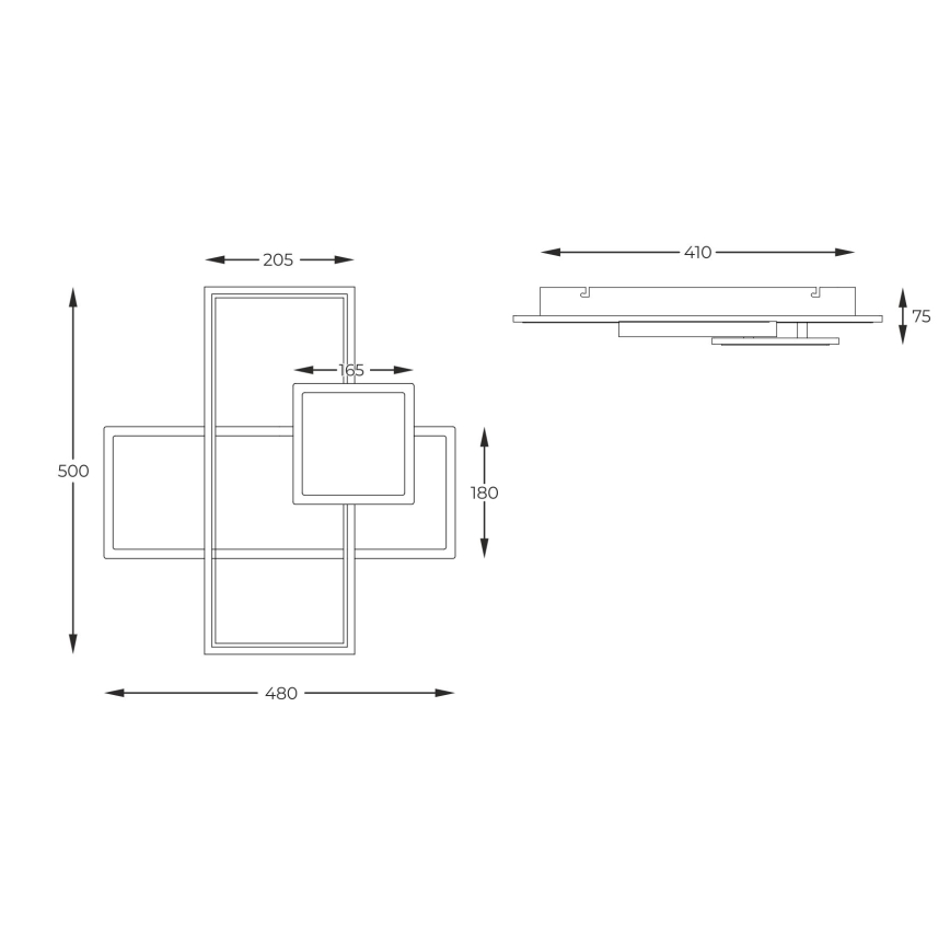 Zuma Line - LED Stmievateľné stropné svietidlo LED/46W/230V zlatá