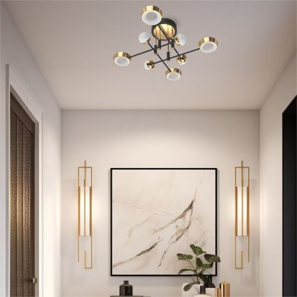 Zuma Line - LED stmievateľný prisadený luster LED/60W/230V zlatá/čierna