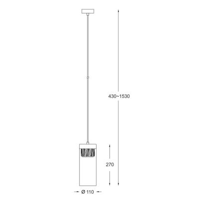 Zuma Line - Krištáľový luster na lanku 1xG9/28W/230V