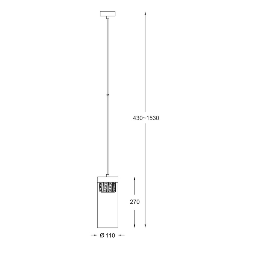 Zuma Line - Krištáľový luster na lanku 1xG9/28W/230V