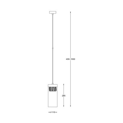 Zuma Line - Krištáľový luster na lanku 1xG9/28W/230V