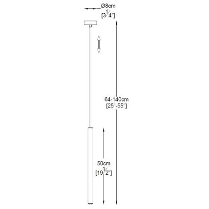 Zuma Line - LED Luster na lanku LED/5W/230V čierny lesklý chróm