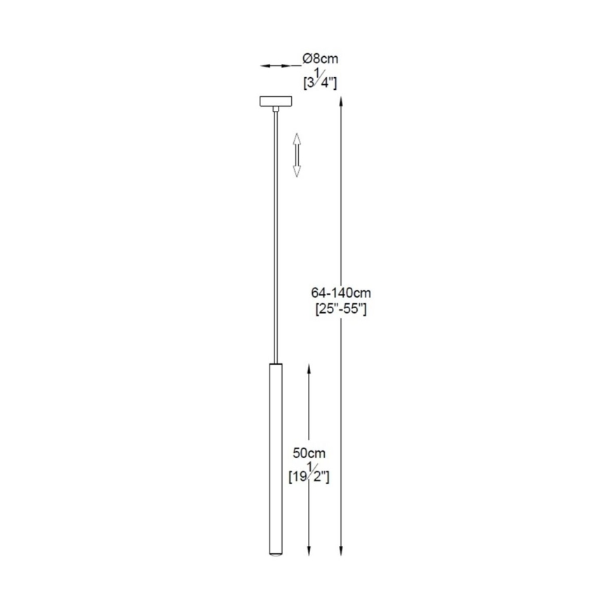 Zuma Line - LED Luster na lanku LED/5W/230V čierna