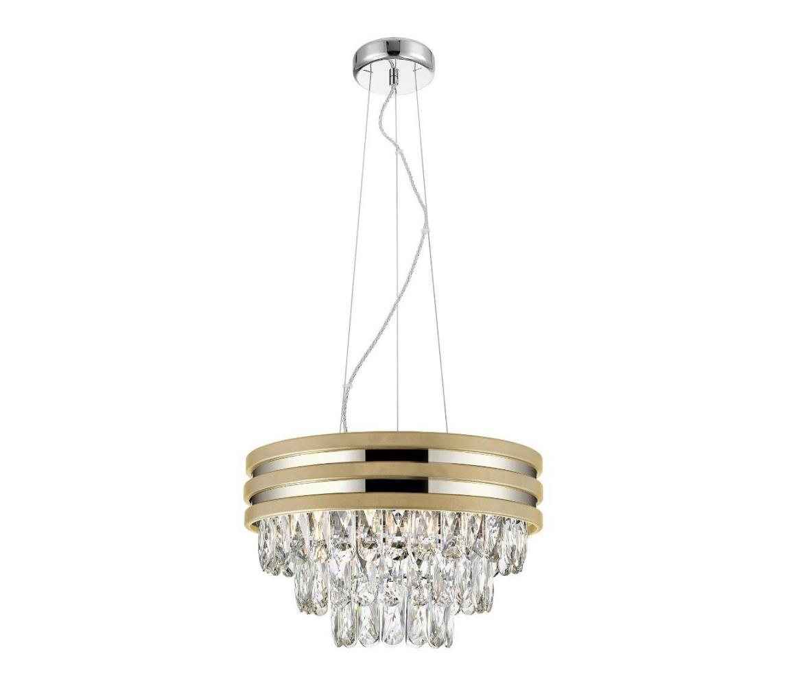 Zuma Line Zuma Line P0525-04A-F4V6 - Krištáľový luster na lanku NAICA 4xE14/40W/230V zlatá