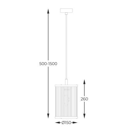 Zuma Line - Luster na lanku 1xE14/60W/230V čierna