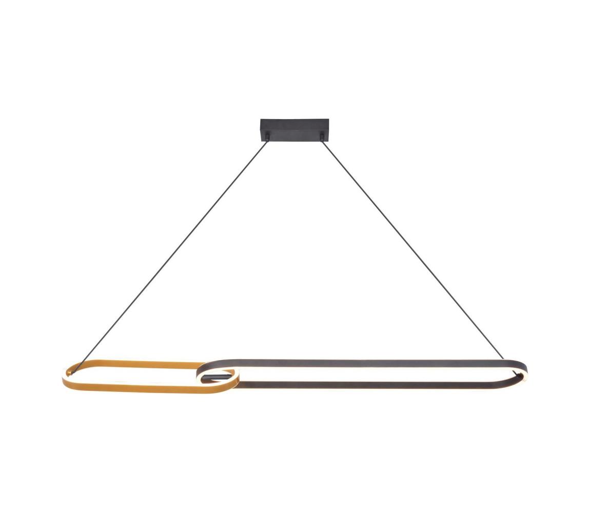 Zuma Line P241145502A - LED luster na lankách RAVON 2xLED/40W/230V čierna/zlatá P241145502A