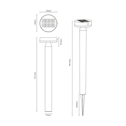 Zuma Line - LED Solárna lampa so senzorom pohybu a súmraku LED/4,5W/2000 mAh IP44 čierna
