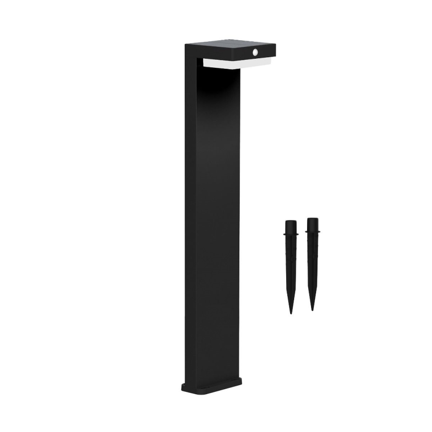 Zuma Line - LED Solárna lampa so senzorom pohybu a súmraku LED/4,5W/2000 mAh IP44 čierna