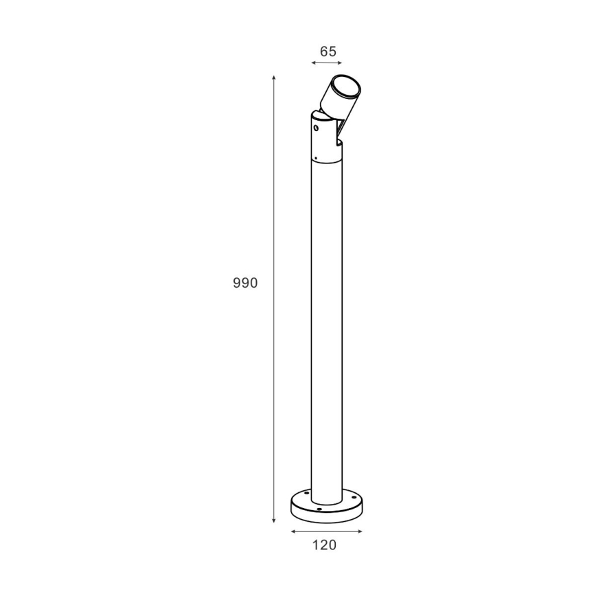Zuma Line - Vonkajšia lampa 1xGU10/35W/230V IP65 čierna