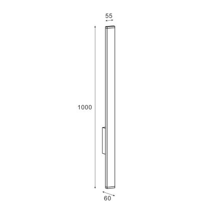 Zuma Line - LED Vonkajšie nástenné svietidlo LED/24W/230V IP65 čierna