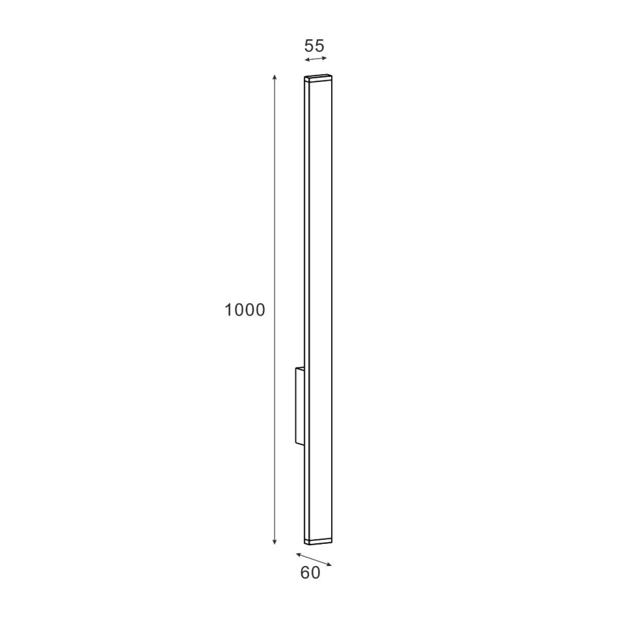 Zuma Line - LED Vonkajšie nástenné svietidlo LED/24W/230V IP65 čierna