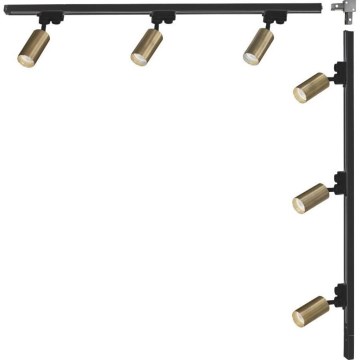 Zuma Line - Вбудоване світло в системі 6xGU10/35W/230V чорне/золотe