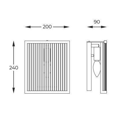 Zuma Line - Nástenné svietidlo 1xE14/60W/230V lesklý chróm