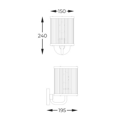 Zuma Line - Nástenná lampa 1xE14/60W/230V čierna