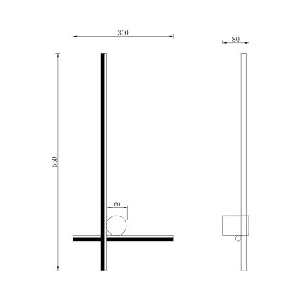 Zuma Line - LED Nástenné svietidlo LED/14W/230V čierna