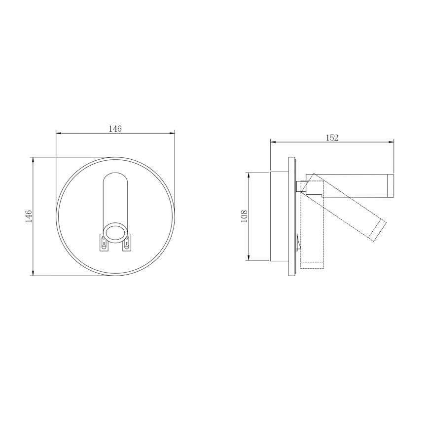 Zuma Line - LED Nástenné bodové svietidlo LED/5,5W/230V 4000K + LED/2,5W 3000K čierna