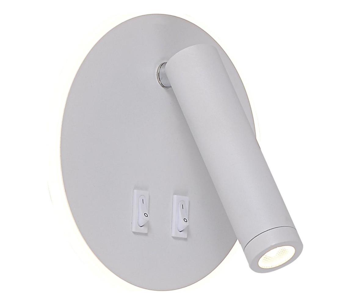 Zuma Line W4107-WH-LED Nástenné bodové svietidlo CIRCA LED/5,5W/230V + LED/2,5W biele W4107-WH