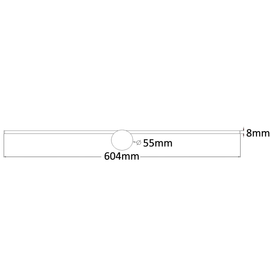 Zuma Line - LED Kúpeľňové osvetlenie zrkadla LED/8W/230V 60 cm IP44 čierna