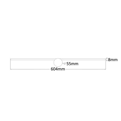 Zuma Line - LED Kúpeľňové osvetlenie zrkadla LED/8W/230V 60 cm IP44 lesklý chróm