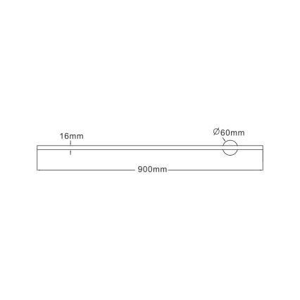 Zuma Line - LED Nástenné svietidlo LED/12W/230V 90 cm čierna