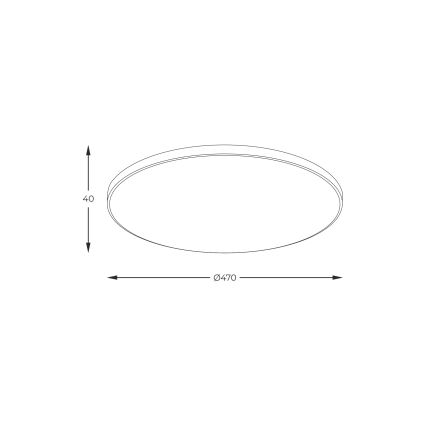 Zuma Line - LED Stropné svietidlo LED/44W/230V pr. 47 cm čierne