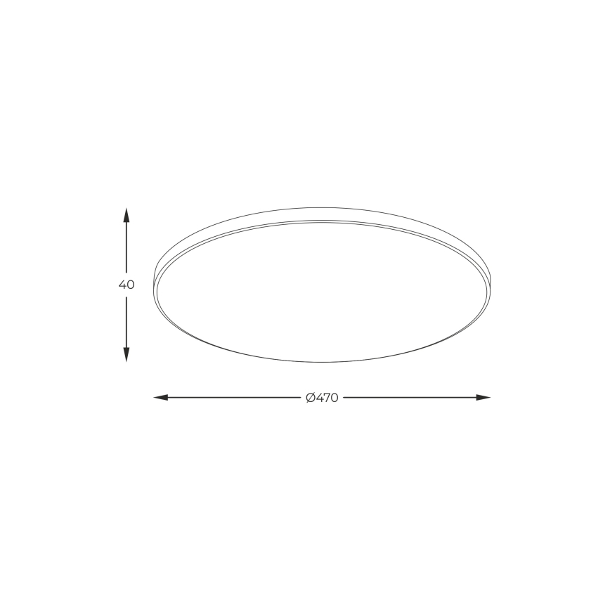 Zuma Line - LED Stropné svietidlo LED/44W/230V pr. 47 cm čierne