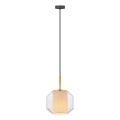 Zuma Line - Závesná lampa na lanku 1xE27/25W/230V priemer 22 cm zlatá/čierna