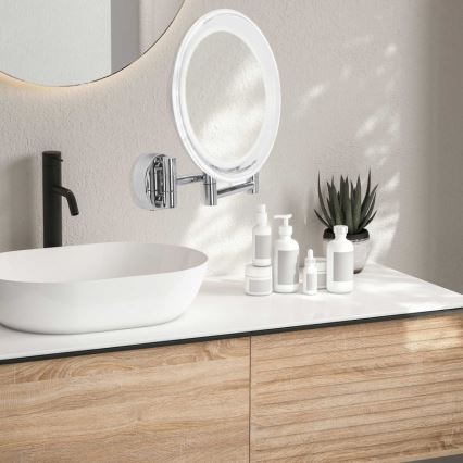 Косметичне настінне дзеркало Lanaform з LED освітленням WALL LED/4xAAA